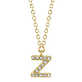 0.04CT 14K Y/G DIAMOND NECKLACE - INITIAL Z