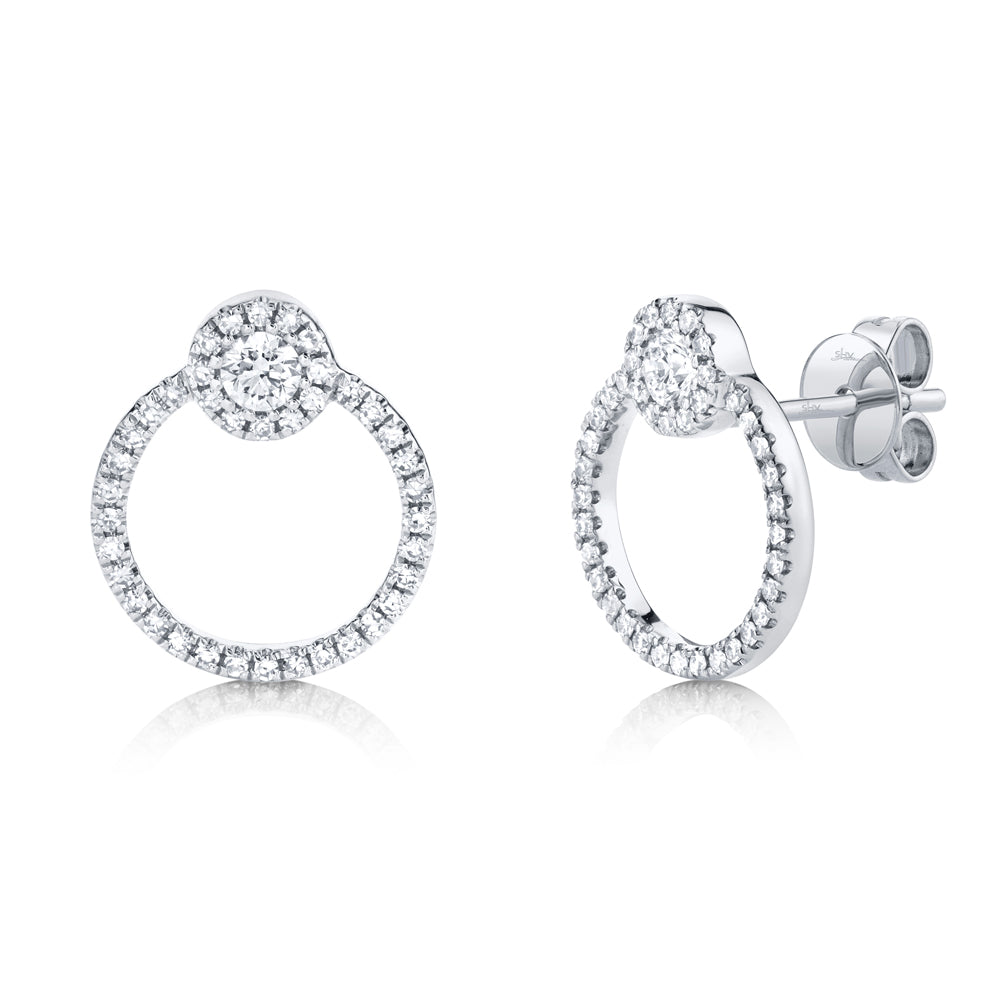 0.39CT 14K W/G DIAMOND STUD EARRING