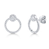 0.39CT 14K W/G DIAMOND STUD EARRING