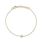 0.06CT 14K Y/G DIAMOND BEZEL BRACELET