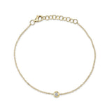 0.06CT 14K Y/G DIAMOND BEZEL BRACELET