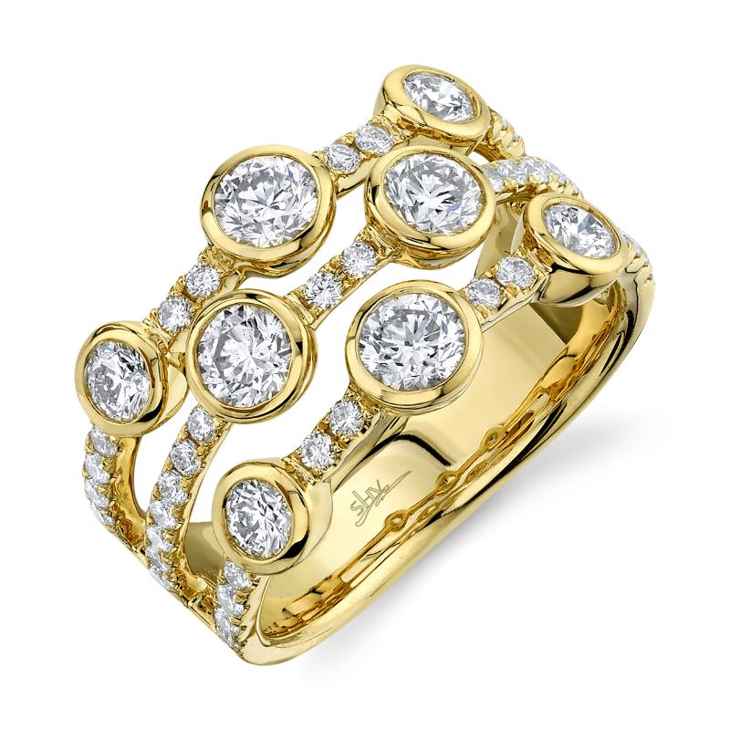 1.58CT 14K Y/G DIAMOND BEZEL RING
