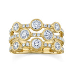 1.58CT 14K Y/G DIAMOND BEZEL RING