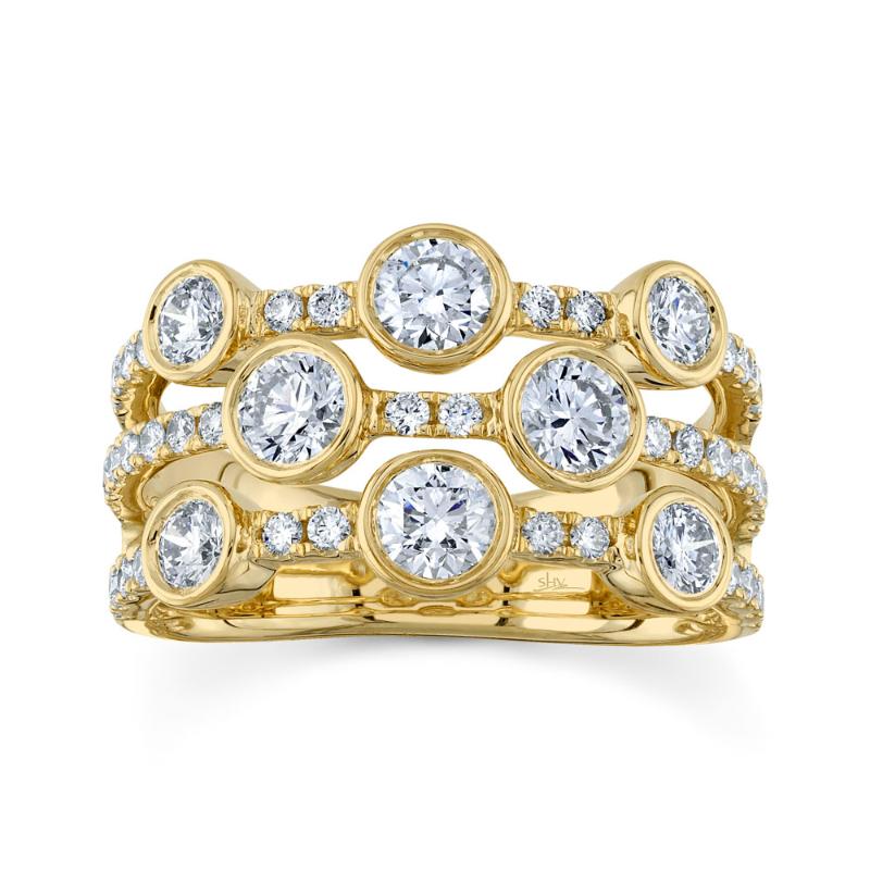 1.58CT 14K Y/G DIAMOND BEZEL RING