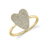 0.26CT 14K Y/G DIAMOND PAVE HEART LADYS RING