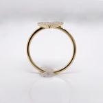 0.26CT 14K Y/G DIAMOND PAVE HEART LADYS RING