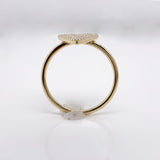 0.26CT 14K Y/G DIAMOND PAVE HEART LADYS RING