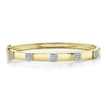 0.43CT 14K Y/G DIAMOND PAVE BANGLE