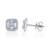 0.43CT 14K W/G DIAMOND BAGUETTE STUD EARRING