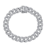 4.36CT 14K W/G DIAMOND PAVE LINK BRACELET