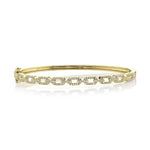 0.44CT 14K Y/G DIAMOND LINK BANGLE