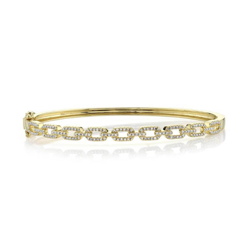 0.44CT 14K Y/G DIAMOND LINK BANGLE