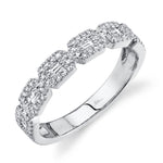 0.46CT 14K W/G DIAMOND BAGUETTE RING