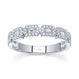 0.46CT 14K W/G DIAMOND BAGUETTE RING