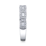 0.46CT 14K W/G DIAMOND BAGUETTE RING
