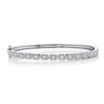 0.86CT 14K W/G DIAMOND BAGUETTE BANGLE