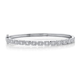 0.86CT 14K W/G DIAMOND BAGUETTE BANGLE