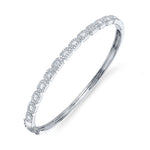 0.86CT 14K W/G DIAMOND BAGUETTE BANGLE
