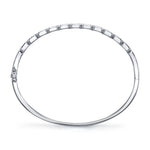 0.86CT 14K W/G DIAMOND BAGUETTE BANGLE