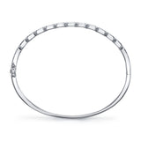 0.86CT 14K W/G DIAMOND BAGUETTE BANGLE