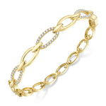 0.54CT 14K Y/G DIAMOND LINK BANGLE