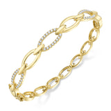 0.54CT 14K Y/G DIAMOND LINK BANGLE