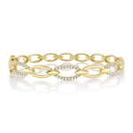 0.54CT 14K Y/G DIAMOND LINK BANGLE