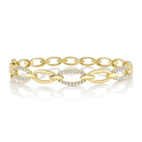 0.54CT 14K Y/G DIAMOND LINK BANGLE