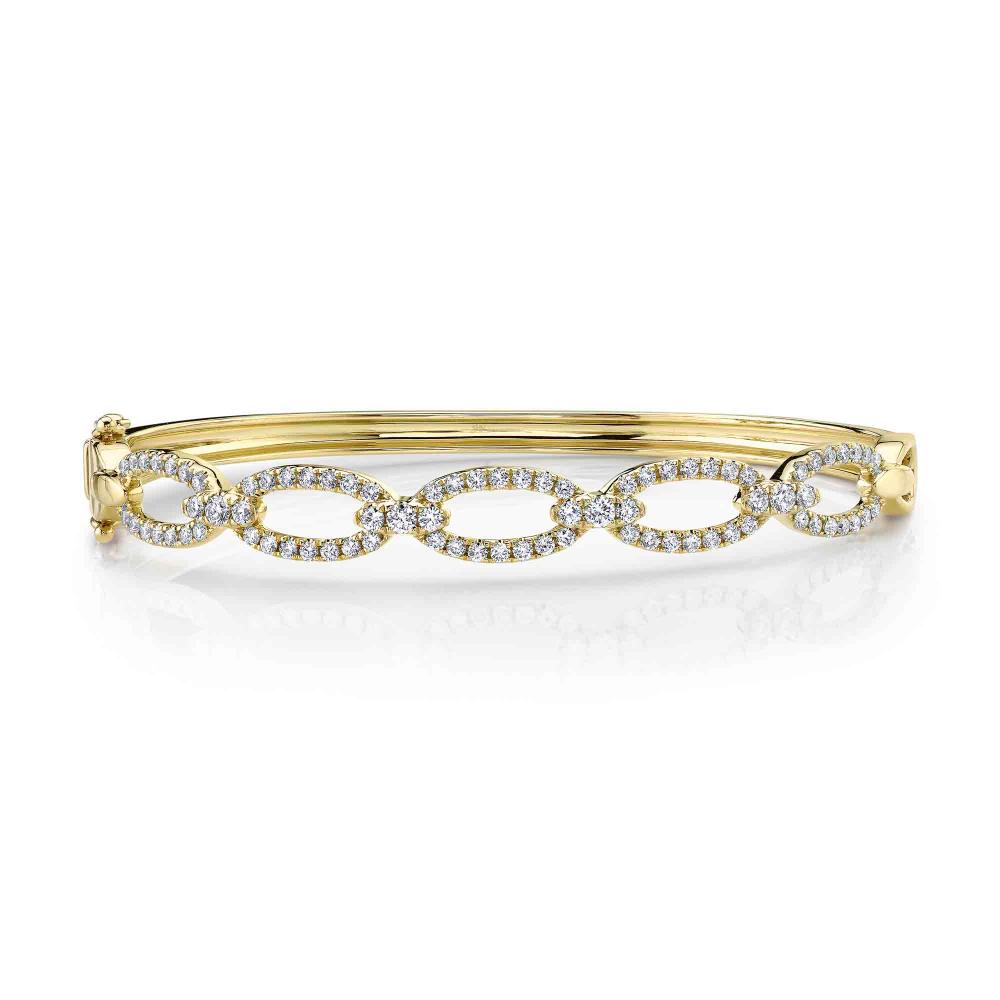 1.19CT 14K Y/G DIAMOND LINK BANGLE