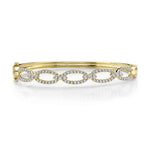 1.19CT 14K Y/G DIAMOND LINK BANGLE