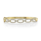 1.19CT 14K Y/G DIAMOND LINK BANGLE