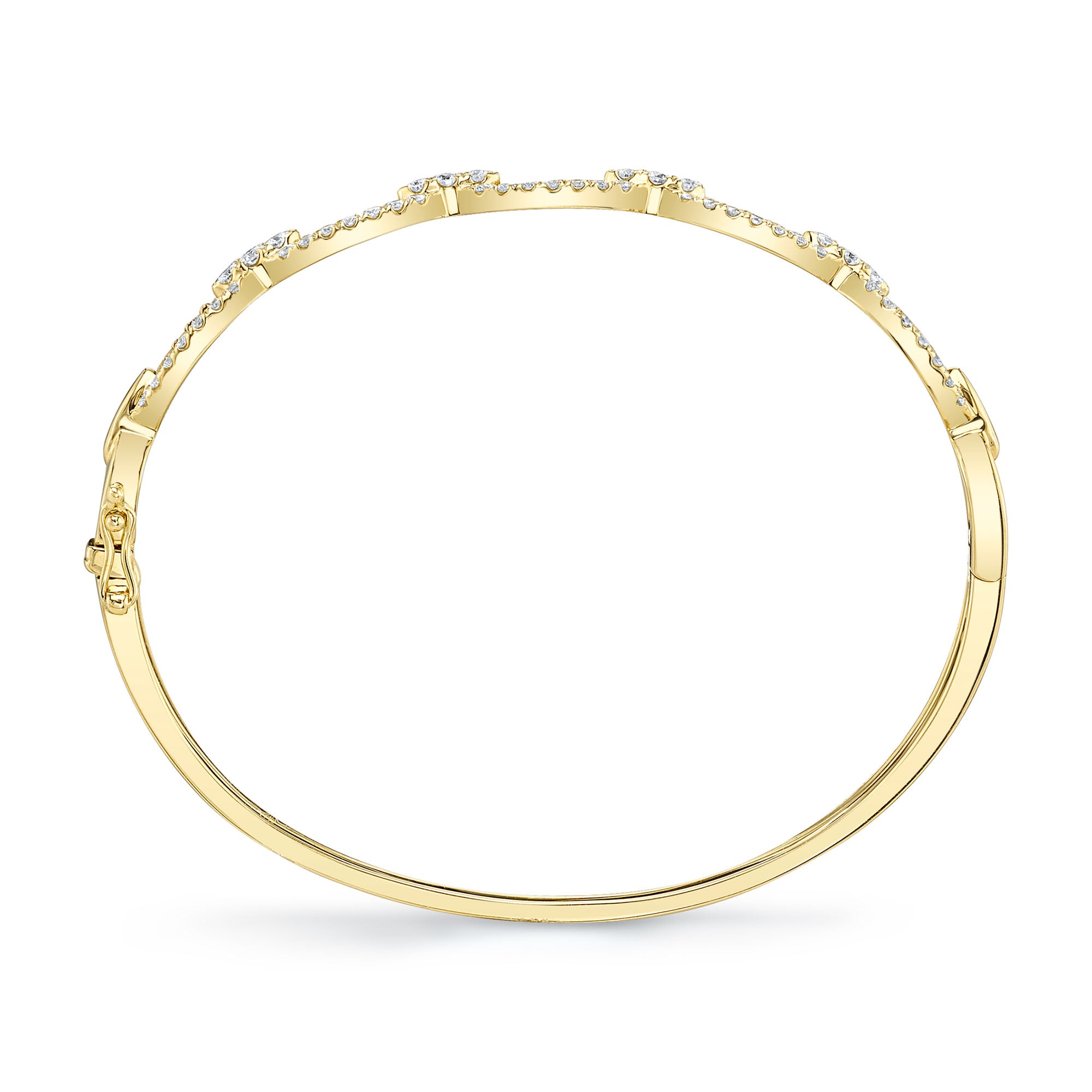 1.19CT 14K Y/G DIAMOND LINK BANGLE