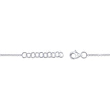 0.07CT 14K W/G DIAMOND LOVE KNOT CIRCLE  BRACELET