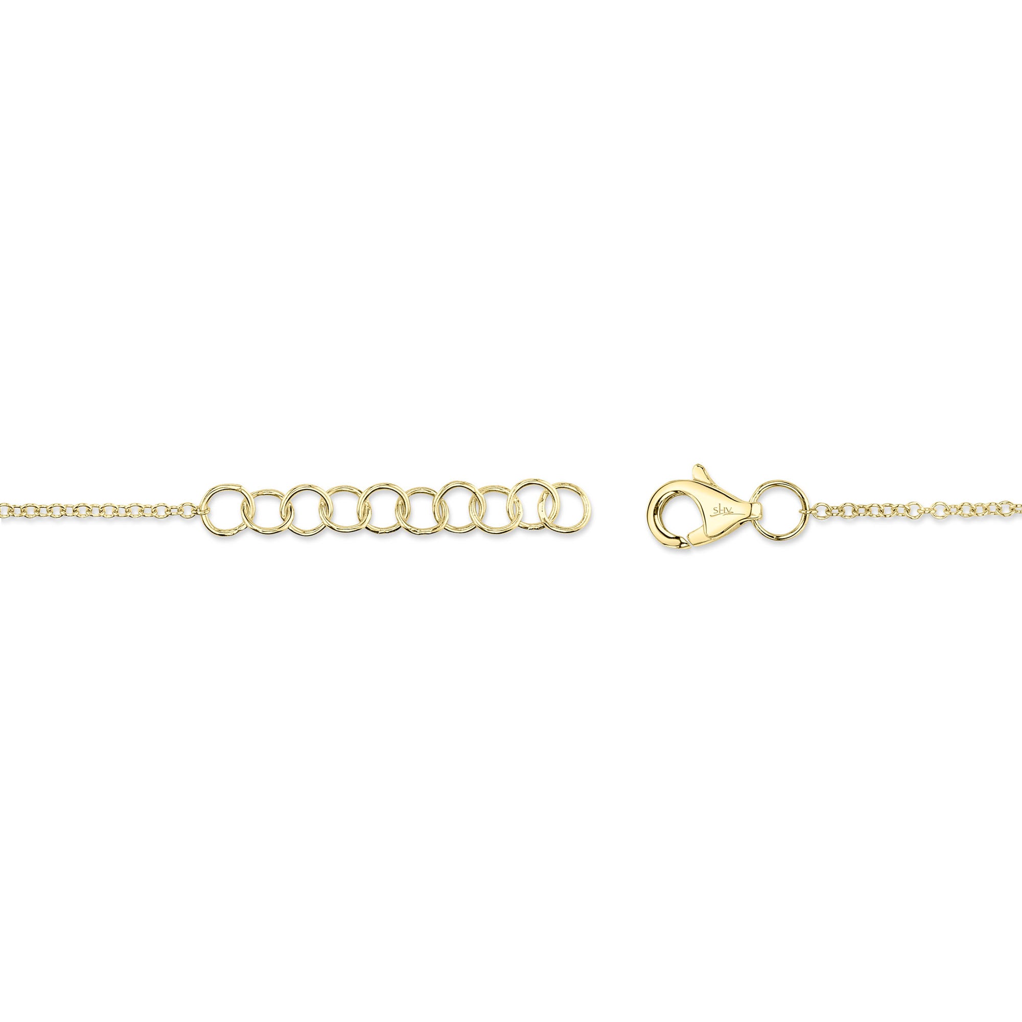 0.07CT 14K Y/G DIAMOND LOVE KNOT CIRCLE  BRACELET