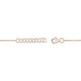 0.07CT 14K R/G DIAMOND LOVE KNOT CIRCLE  BRACELET