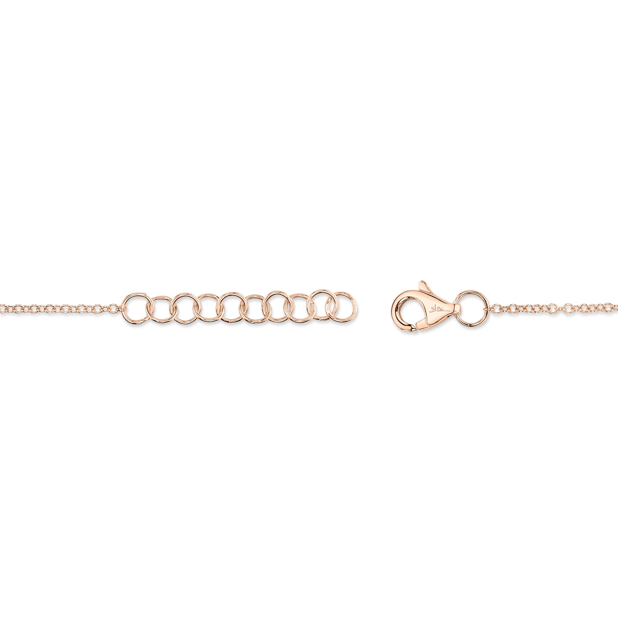 0.07CT 14K R/G DIAMOND LOVE KNOT CIRCLE  BRACELET