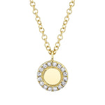 0.05CT 14K Y/G DIAMOND CIRCLE NECKLACE