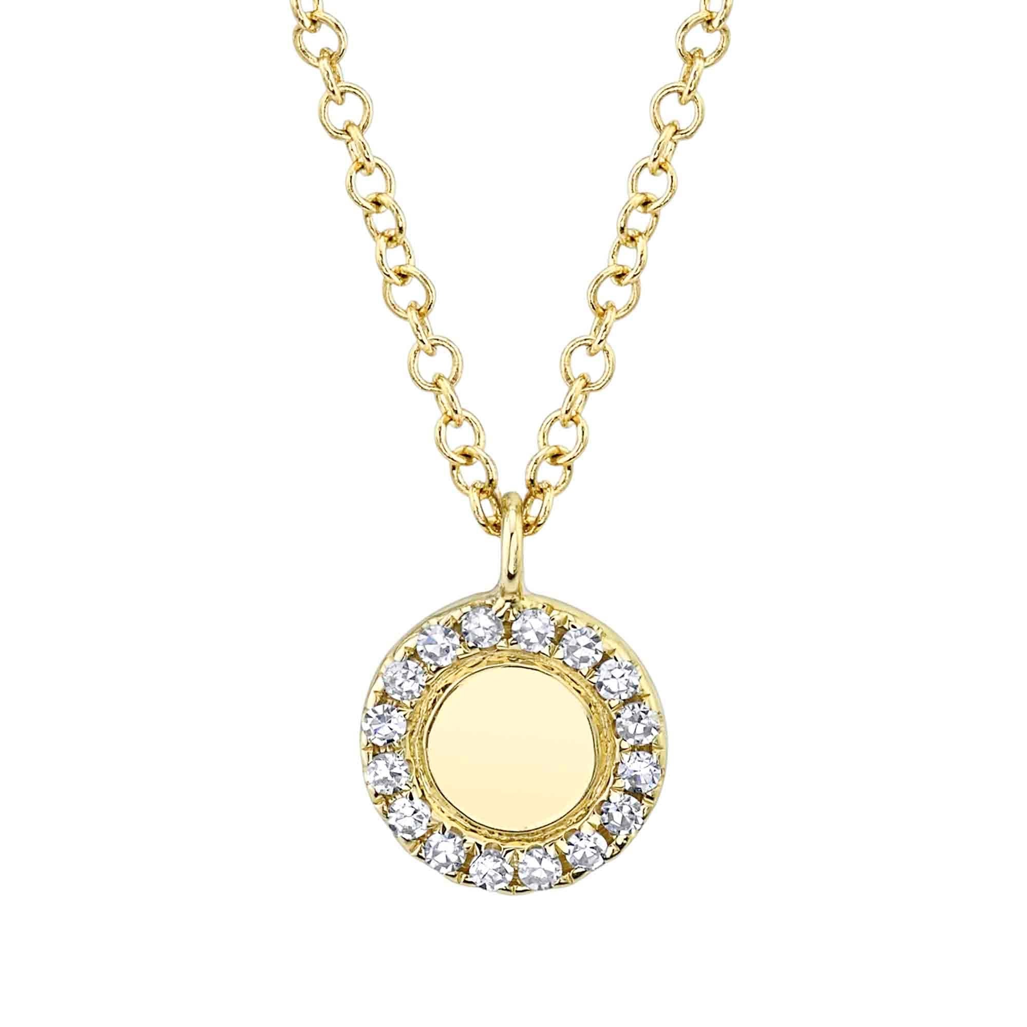 0.05CT 14K Y/G DIAMOND CIRCLE NECKLACE