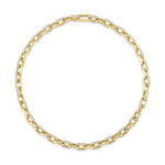 8.72CT 14K Y/G DIAMOND PAVE LINK NECKLACE