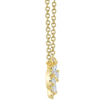 0.41CT 14K Y/G DIAMOND PEAR CLOVER NECKLACE