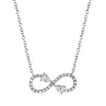 0.22CT 14K W/G DIAMOND PEAR INFINITY NECKLACE