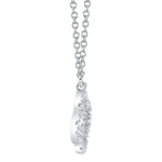 0.08CT 14K W/G DIAMOND CLOVER NECKLACE