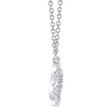0.08CT 14K W/G DIAMOND CLOVER NECKLACE
