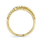 0.12CT 14K Y/G DIAMOND ""X"" RING