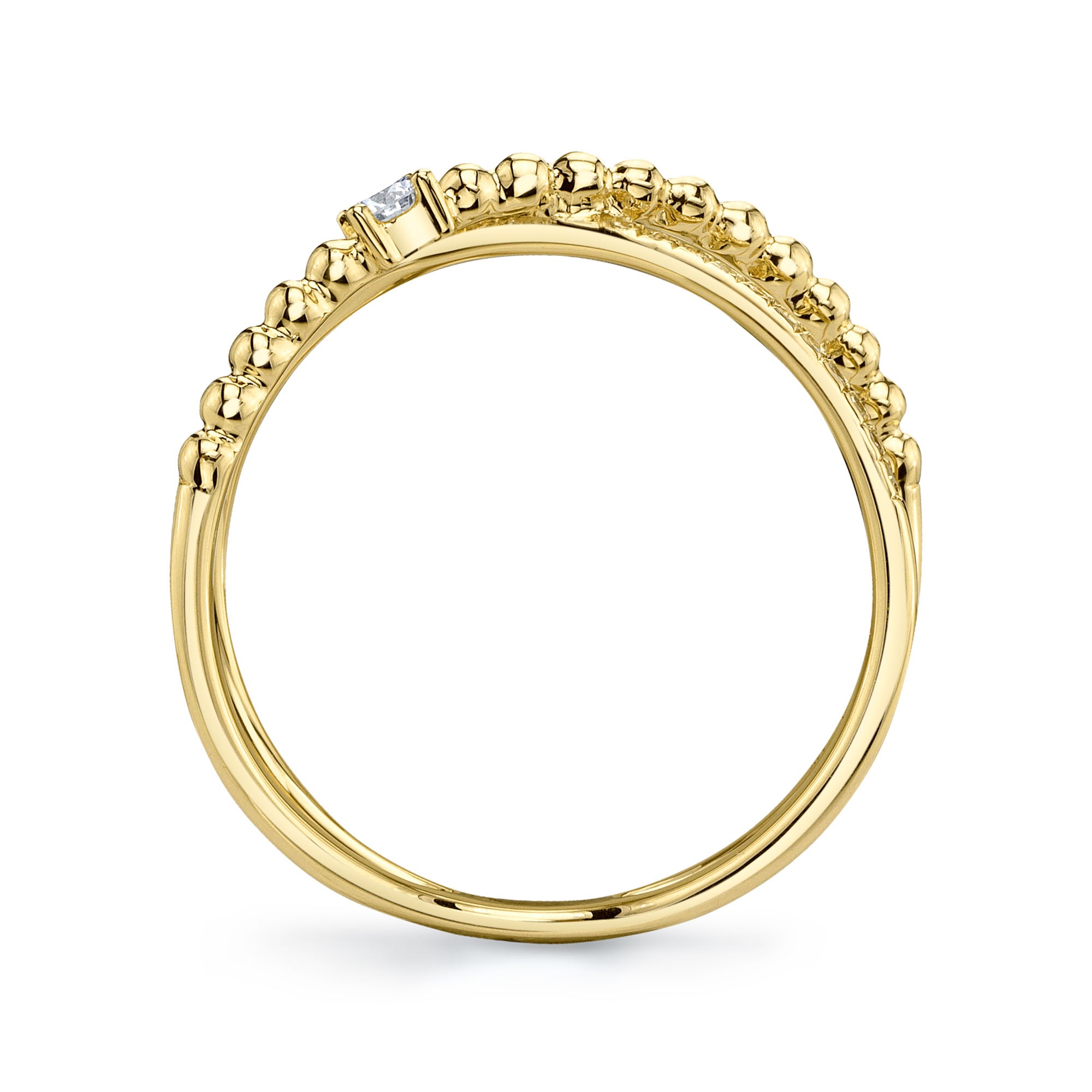 0.12CT 14K Y/G DIAMOND ""X"" RING