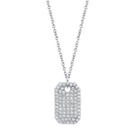 0.90CT 14K W/G DIAMOND DOG TAG NECKLACE