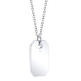 0.90CT 14K W/G DIAMOND DOG TAG NECKLACE