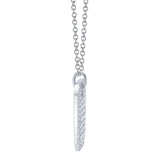 0.90CT 14K W/G DIAMOND DOG TAG NECKLACE