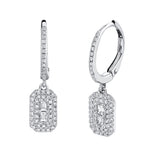 0.32CT 14K W/G DIAMOND BAGUETTE EARRING