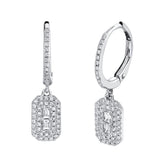 0.32CT 14K W/G DIAMOND BAGUETTE EARRING